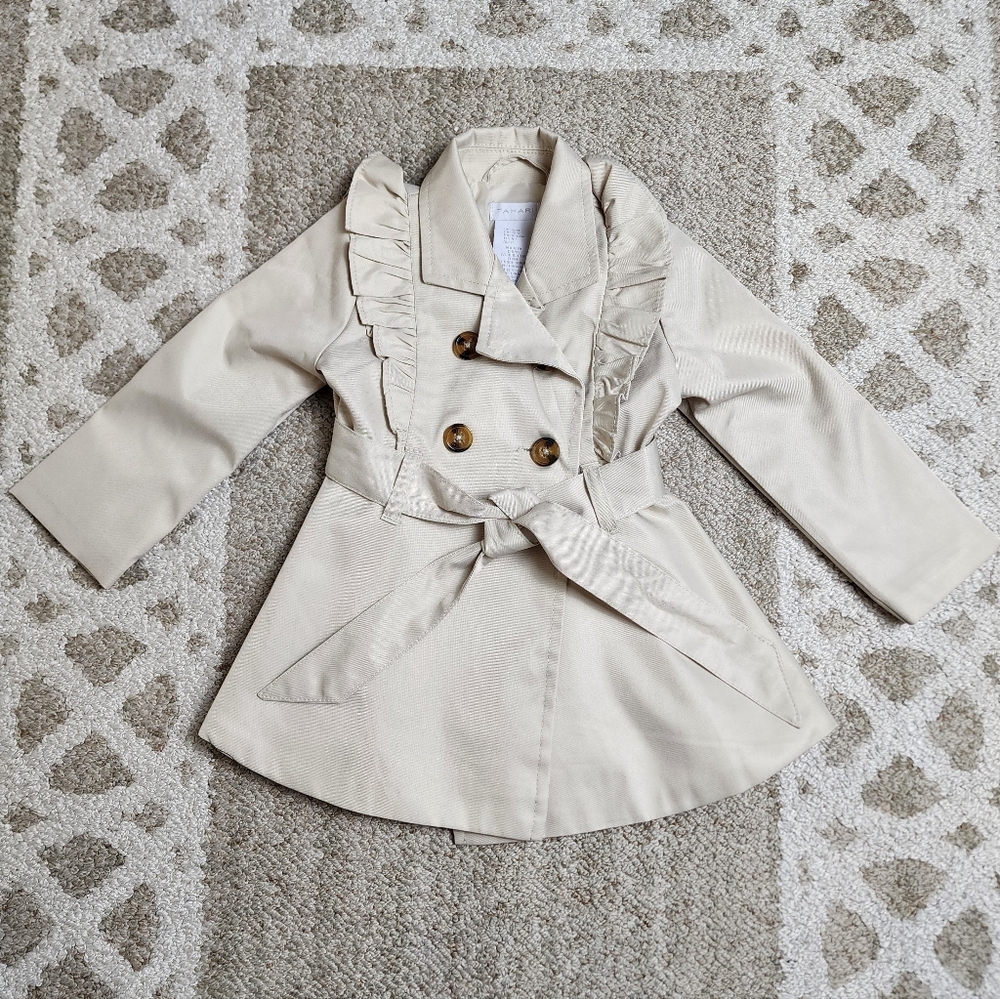 Tahari Double-Breasted Trench Coat 12 Months